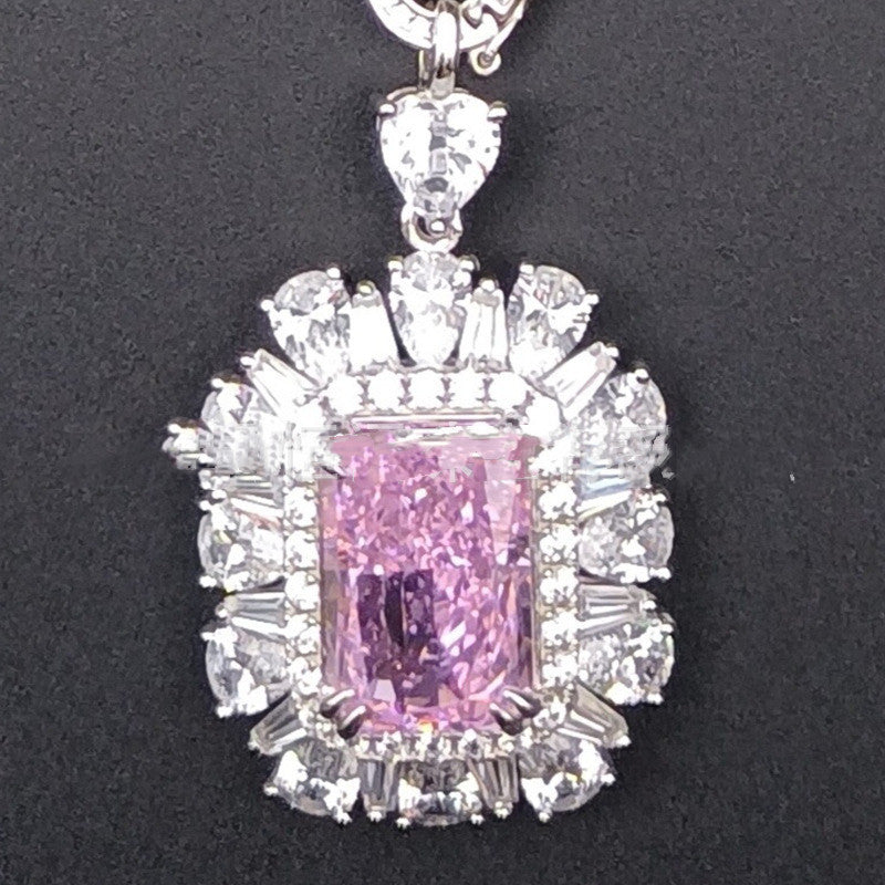 Zhou Hengfu Jewelry S925 Silver Cubic Zirconia Necklace Women