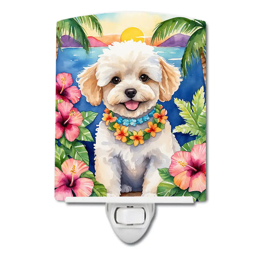 Maltipoo Luau Ceramic Night Light