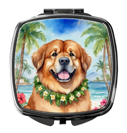 Tibetan Mastiff Luau Compact Mirror