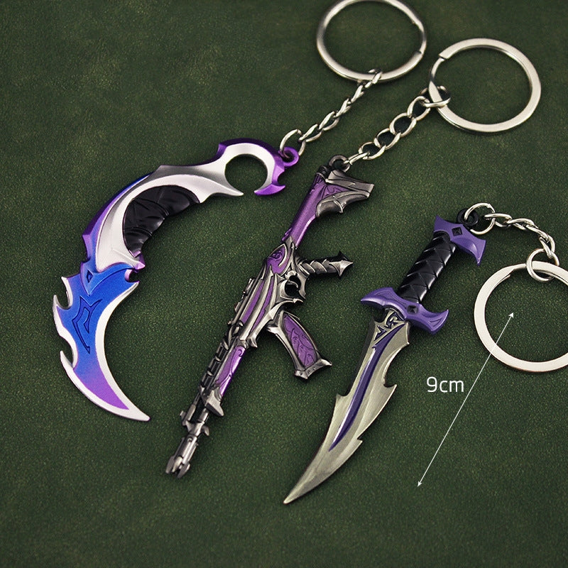 Shadow Secret Sect Weapon Plunder Knife Metal Toy Keychain 9cm