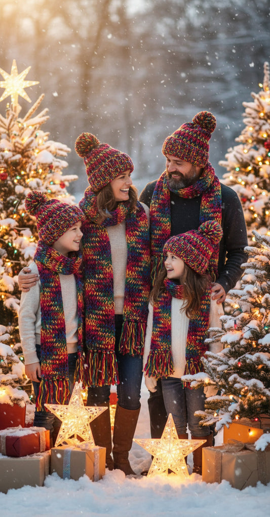 Handmade Beanie n Scarves Sets of Fiesta