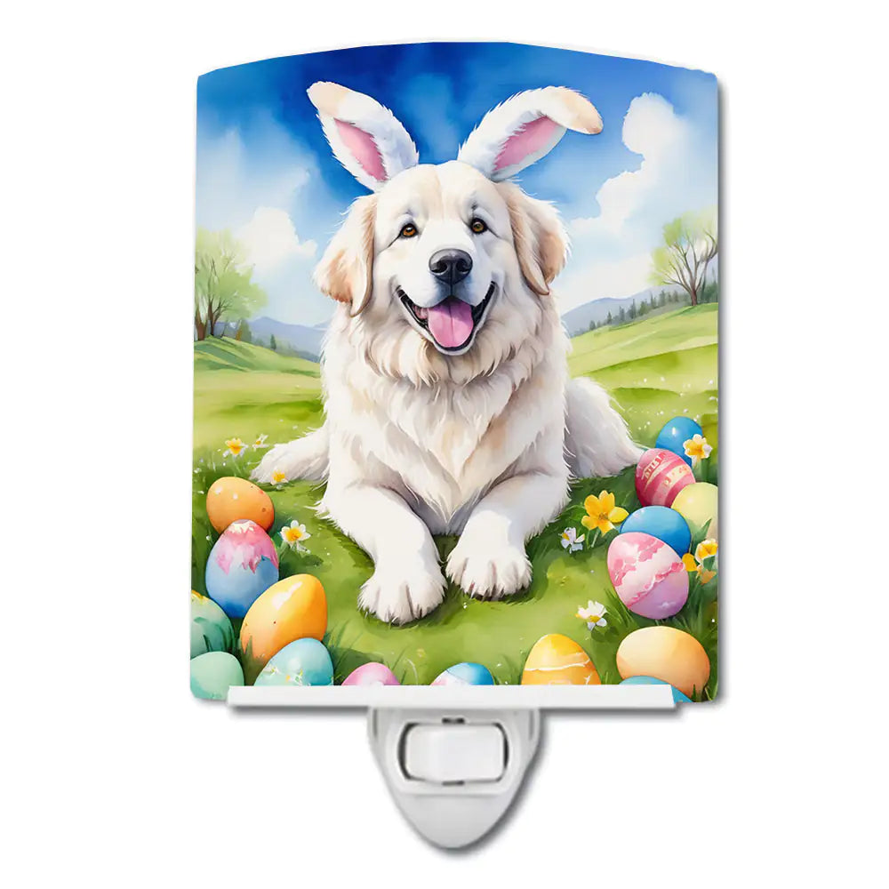 Great Pyrenees Easter Egg Hunt Ceramic Night Light