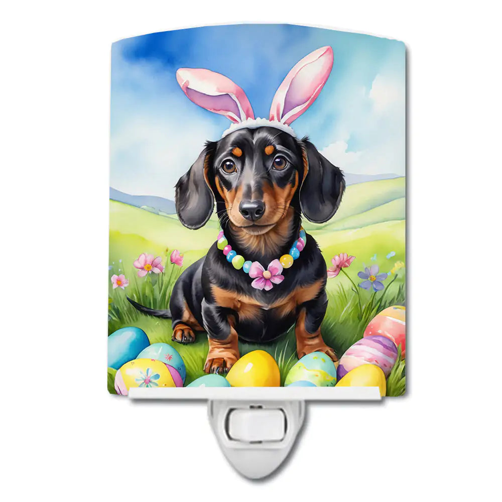 Dachshund Easter Egg Hunt Ceramic Night Light