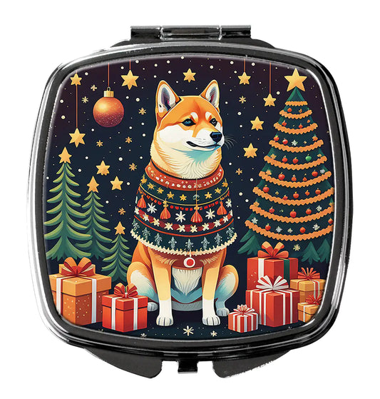 Shiba Inu Christmas Compact Mirror
