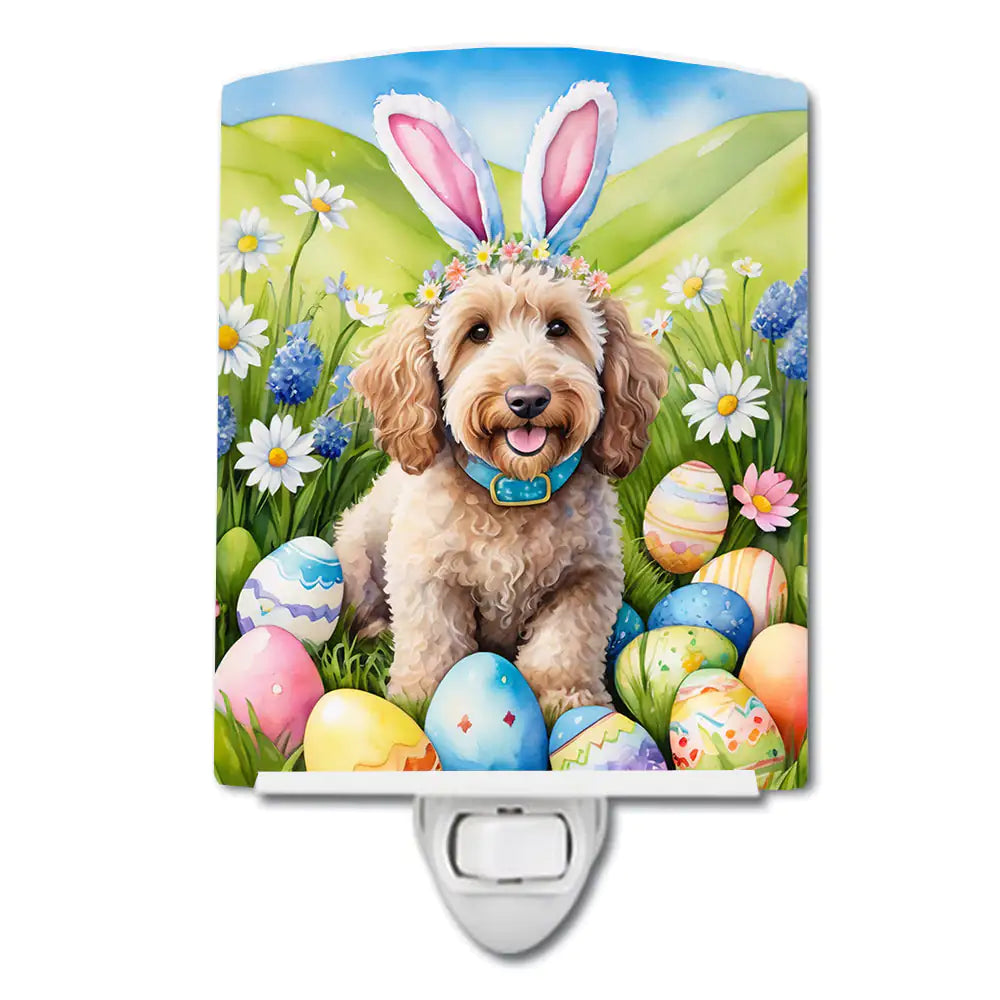 Labradoodle Easter Egg Hunt Ceramic Night Light