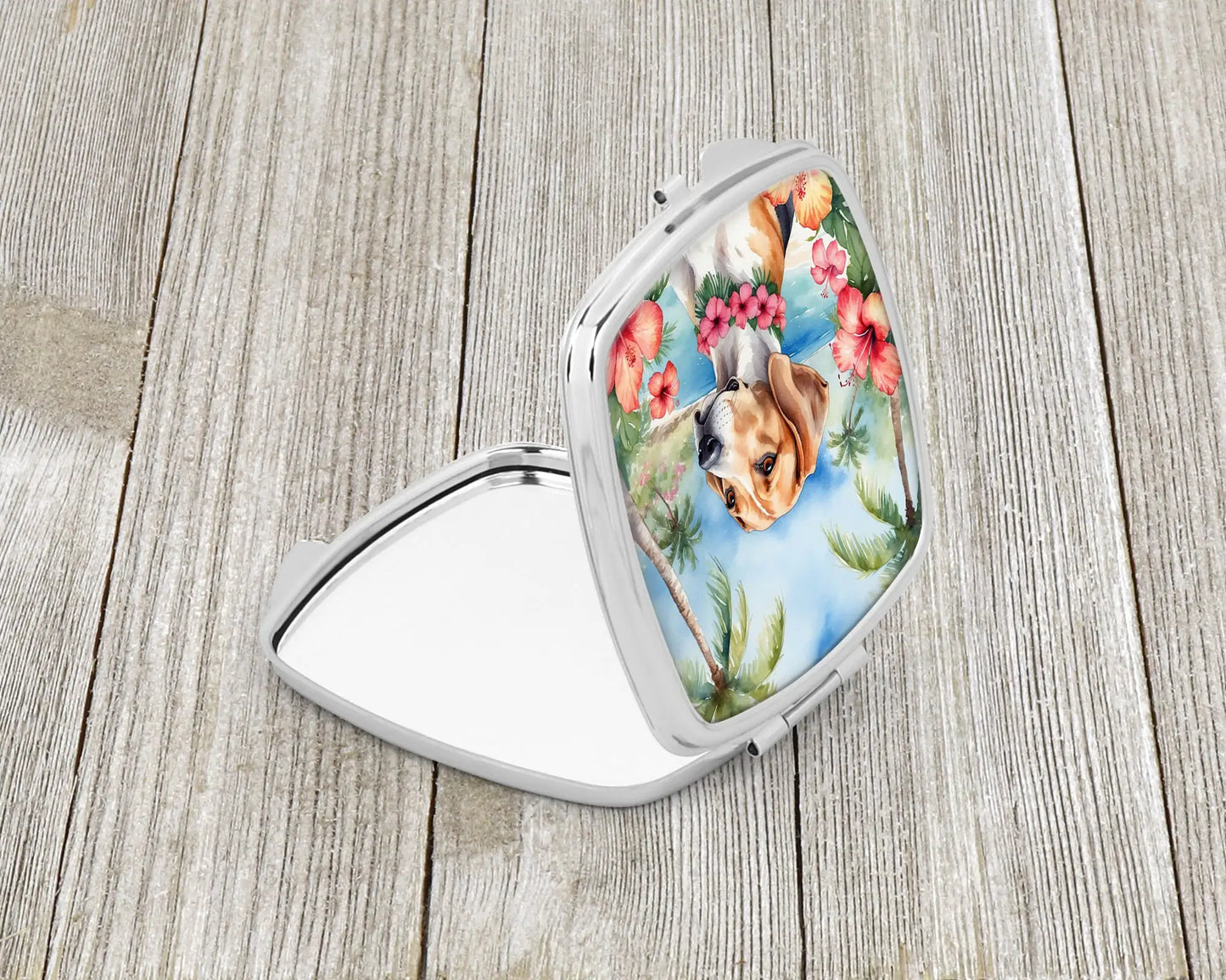 English Foxhound Luau Compact Mirror