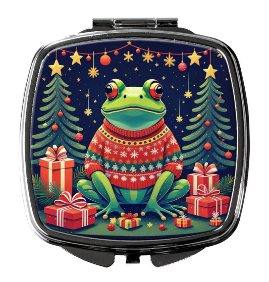 Frog Christmas Compact Mirror
