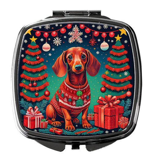 Dachshund Christmas Compact Mirror