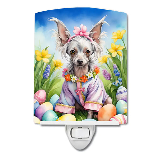 Chinese Crested Easter Egg Hunt Ceramic Night Light