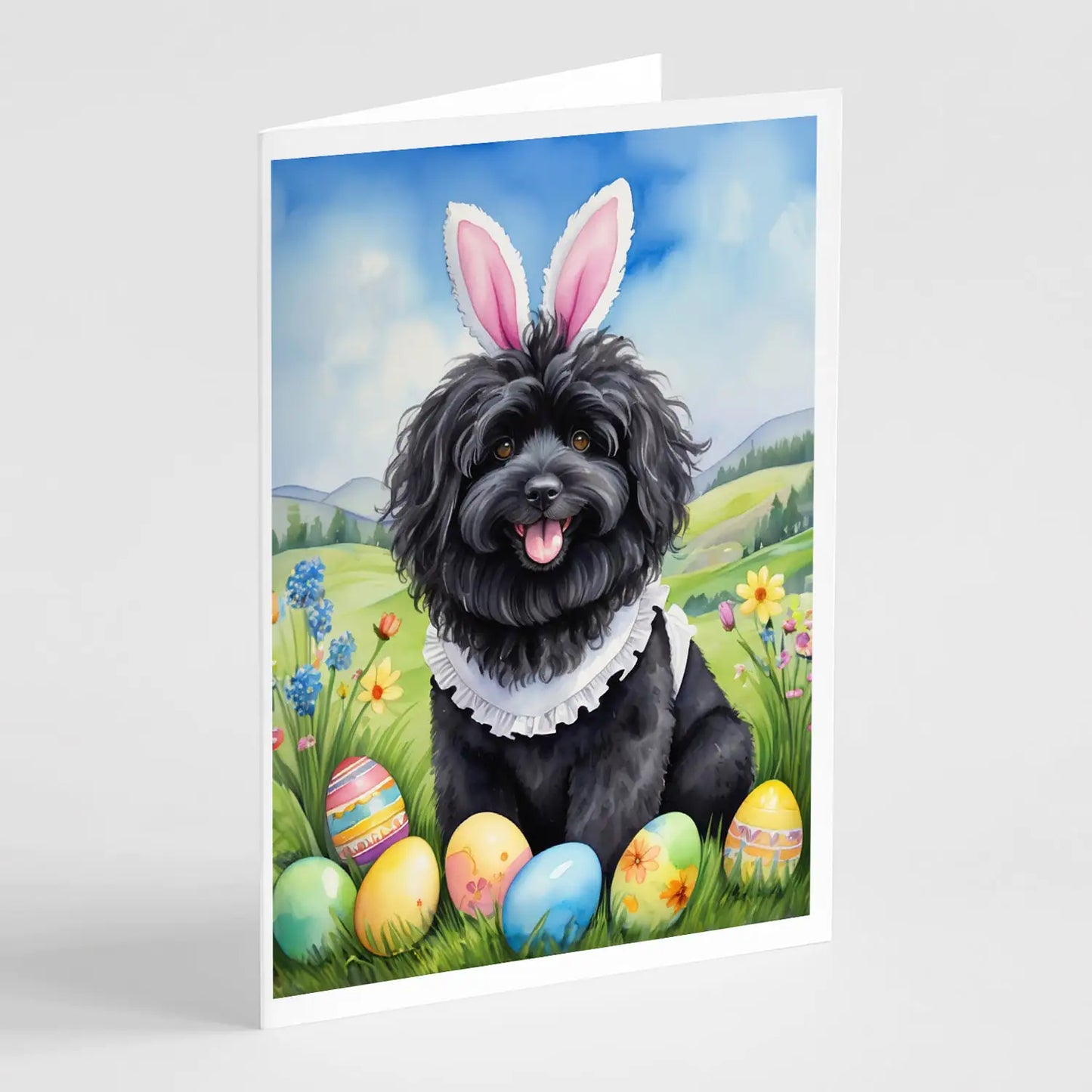 Puli Easter Egg Hunt Greeting Cards Pack of 8