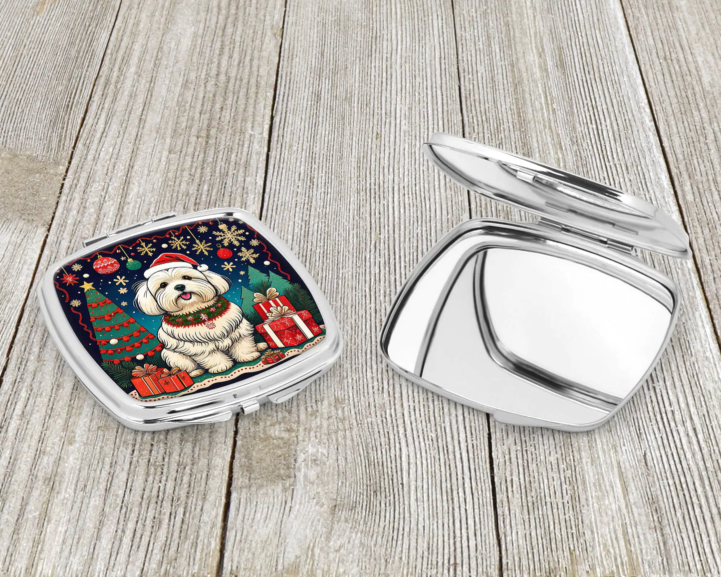 Coton De Tulear Christmas Compact Mirror