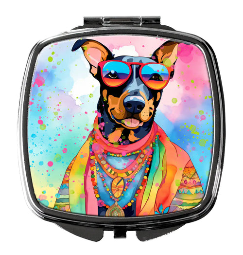 Doberman Pinscher Hippie Dawg Compact Mirror