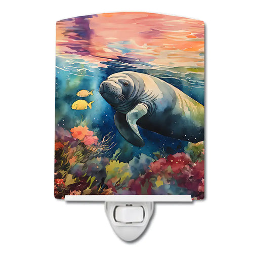 Manatee Ceramic Night Light