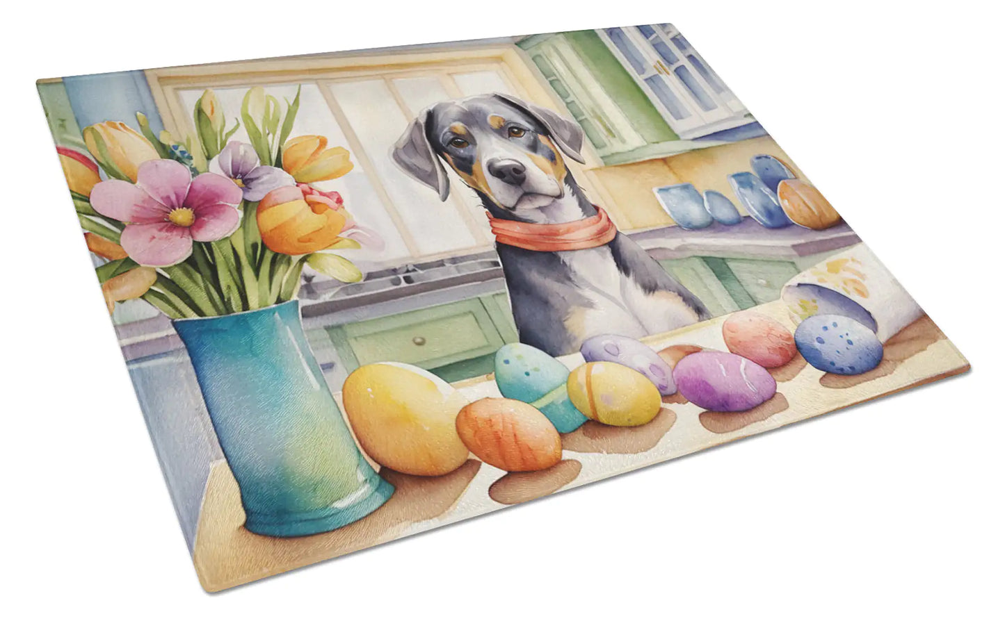 Decorating Easter Catahoula Glass Cutting Board