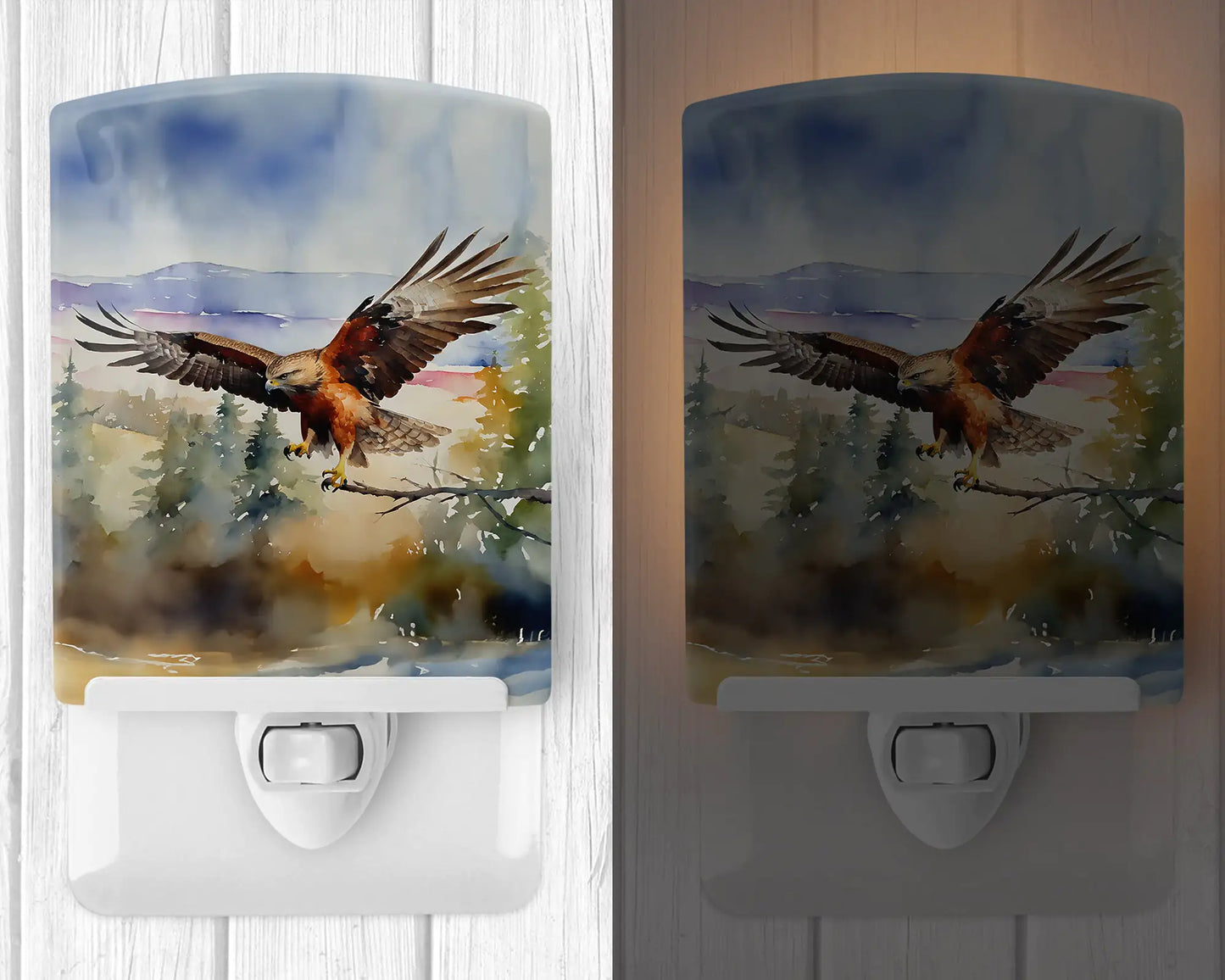 Hawk Ceramic Night Light