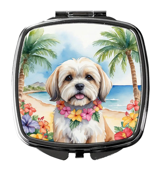 Lhasa Apso Luau Compact Mirror
