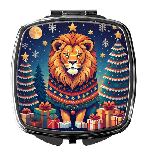 Lion Christmas Compact Mirror