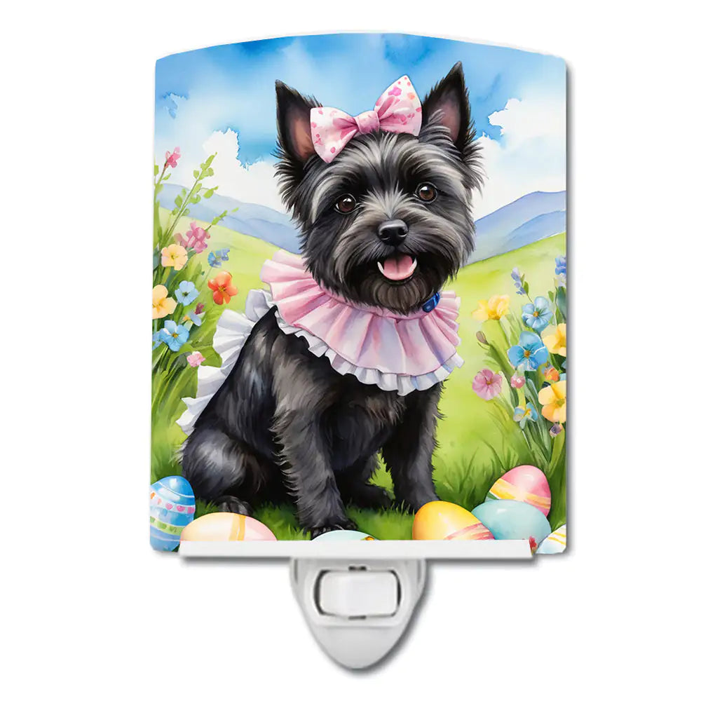 Cairn Terrier Easter Egg Hunt Ceramic Night Light