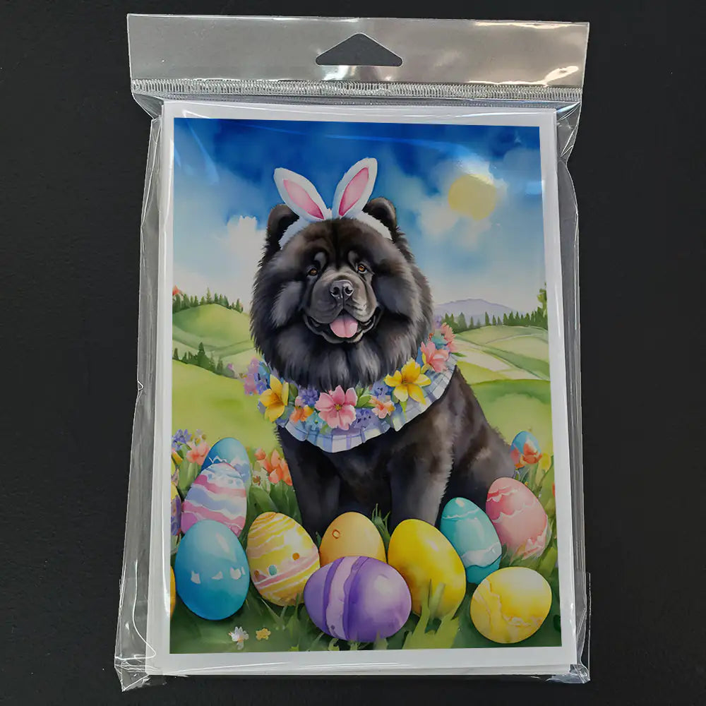 Chow Chow Easter Egg Hunt Greeting Cards Pack of 8