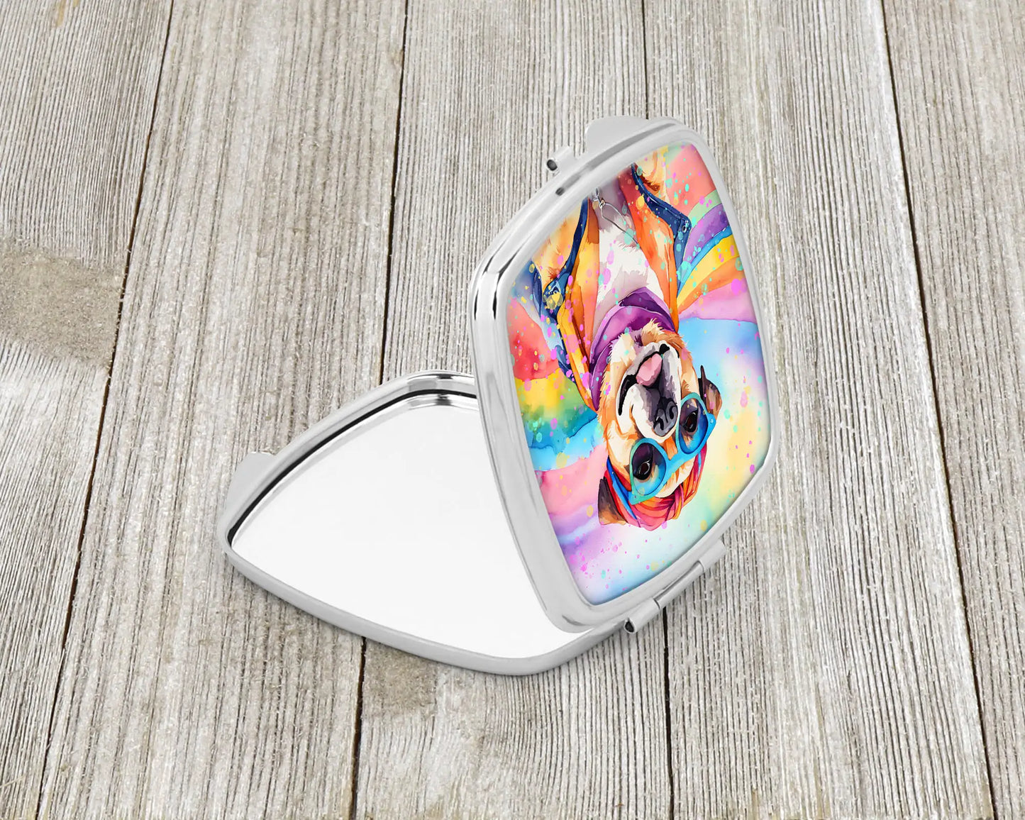 Pug Hippie Dawg Compact Mirror