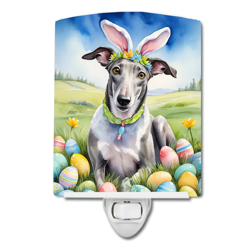 Greyhound Easter Egg Hunt Ceramic Night Light