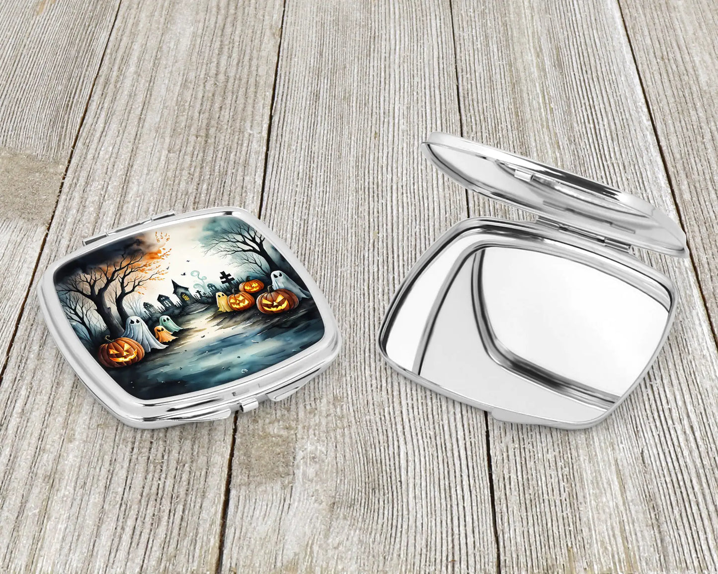 Ghosts Spooky Halloween Compact Mirror