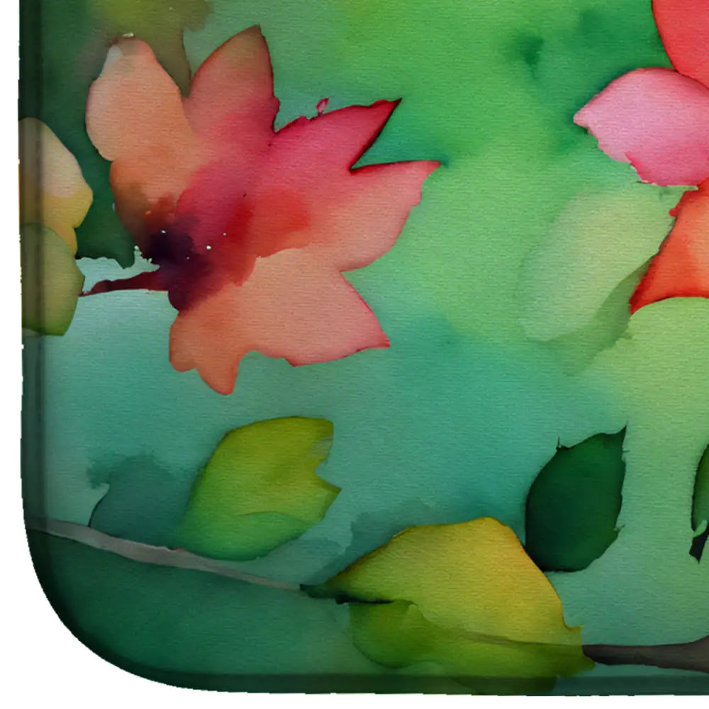 Missouri Hawthorns in Watercolor Dish Drying Mat