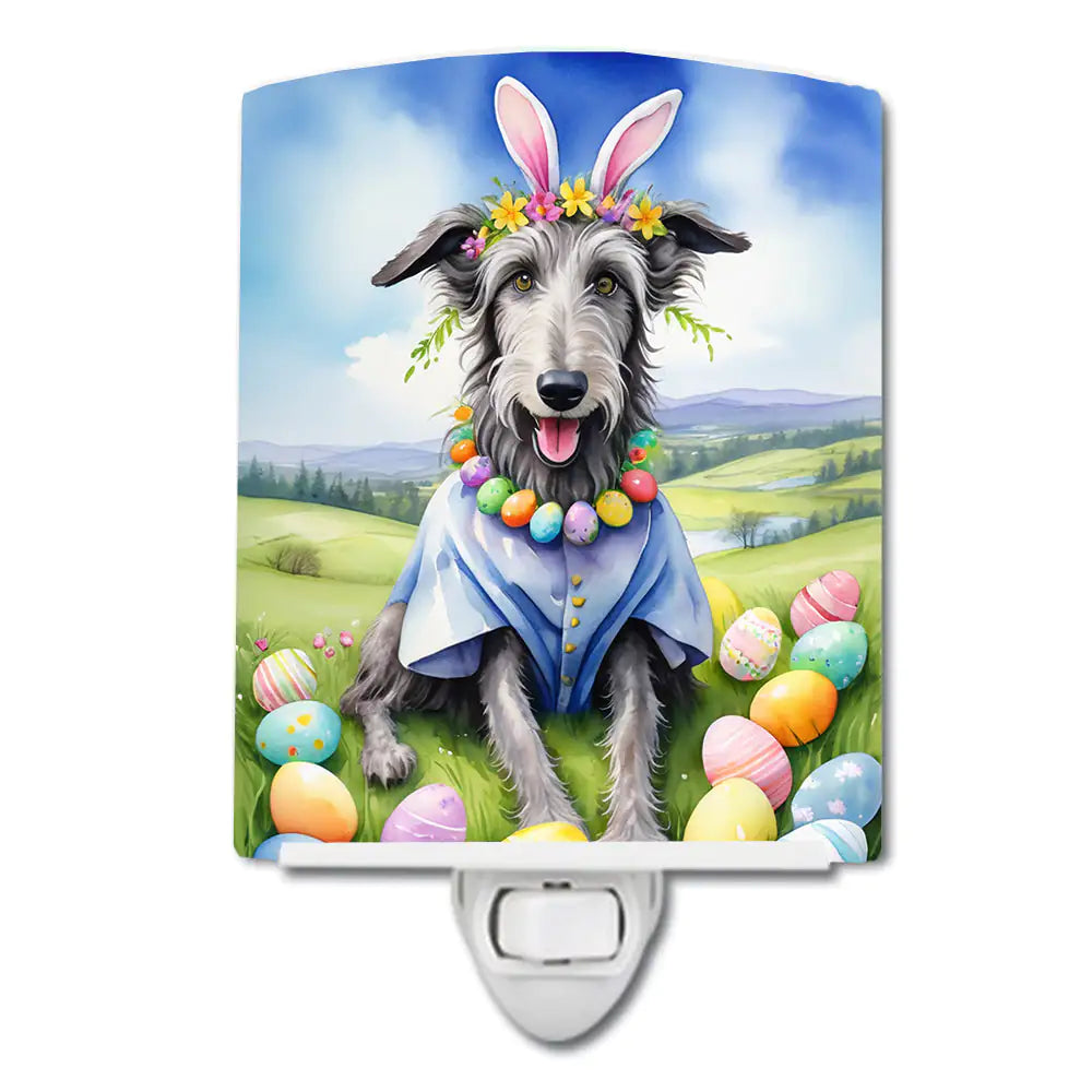 Scottish Deerhound Easter Egg Hunt Ceramic Night Light