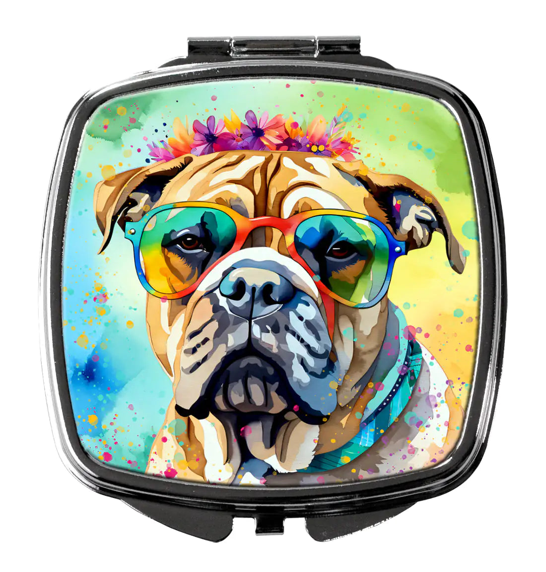 Bullmastiff Hippie Dawg Compact Mirror