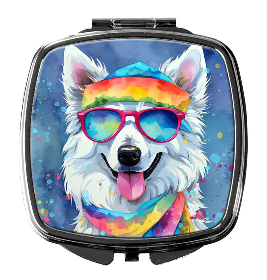 American Eskimo Hippie Dawg Compact Mirror