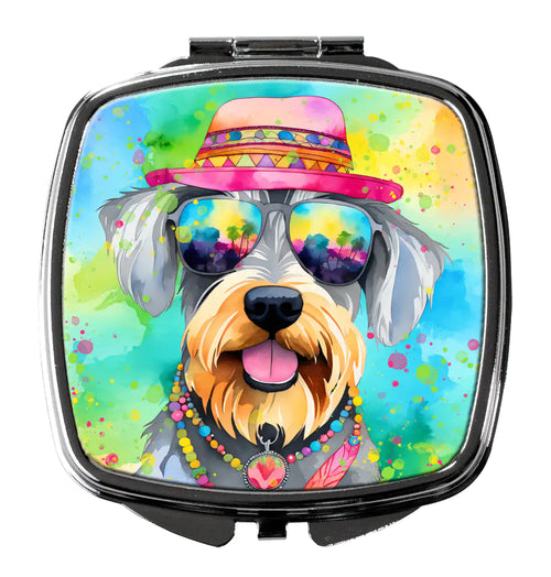 Schnauzer Hippie Dawg Compact Mirror