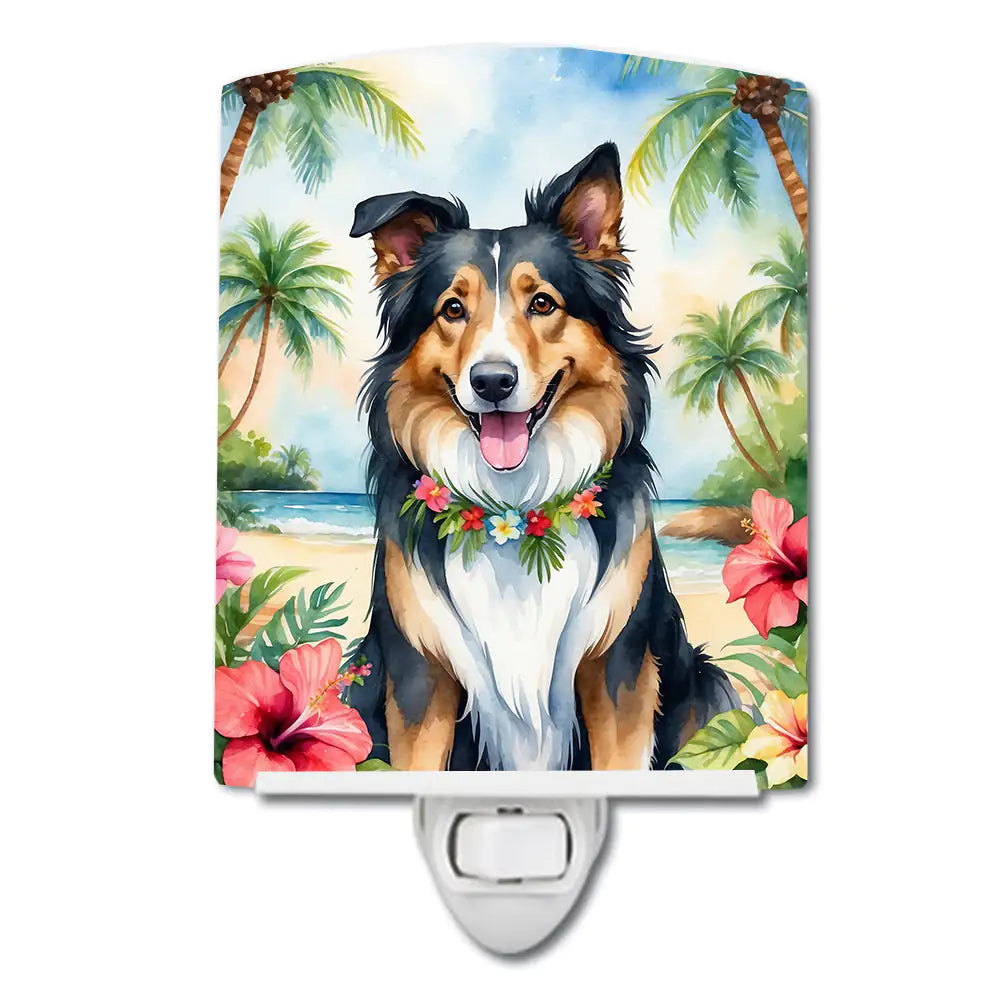 Collie Luau Ceramic Night Light