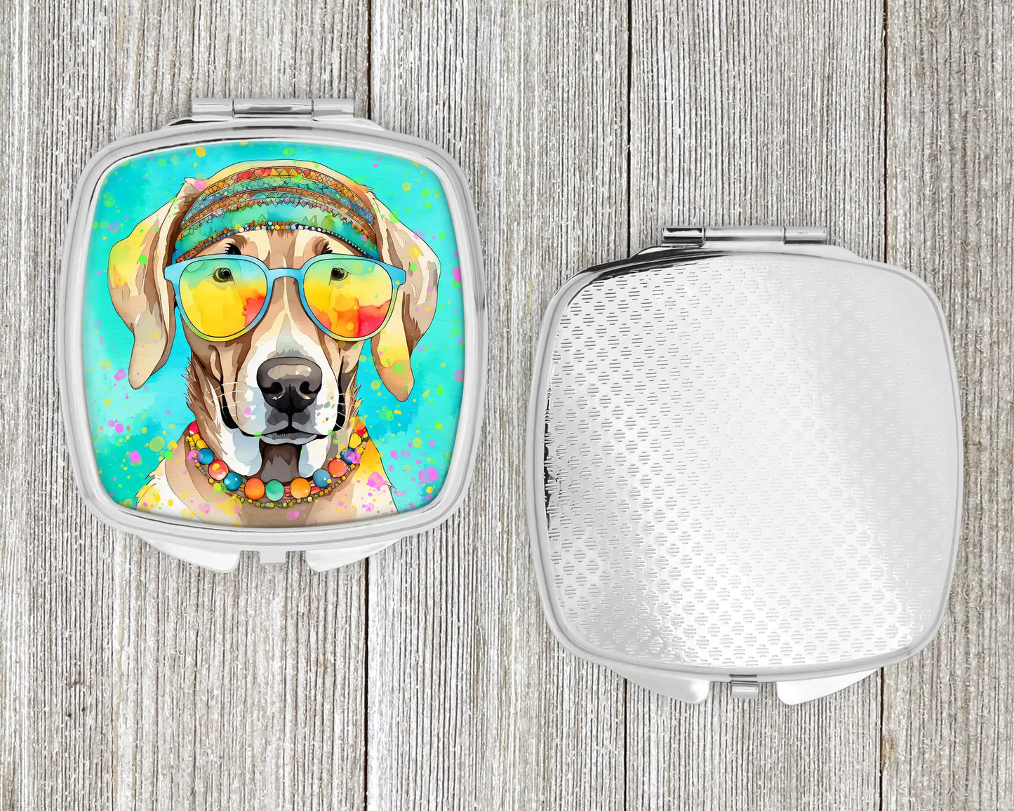 Weimaraner Hippie Dawg Compact Mirror