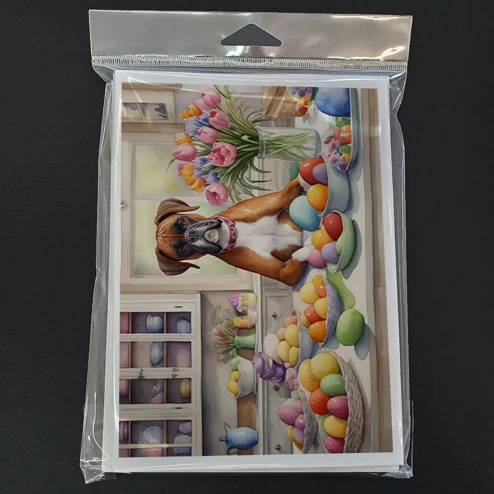 Decorating Easter Boxer Greeting Cards Pack of 8
