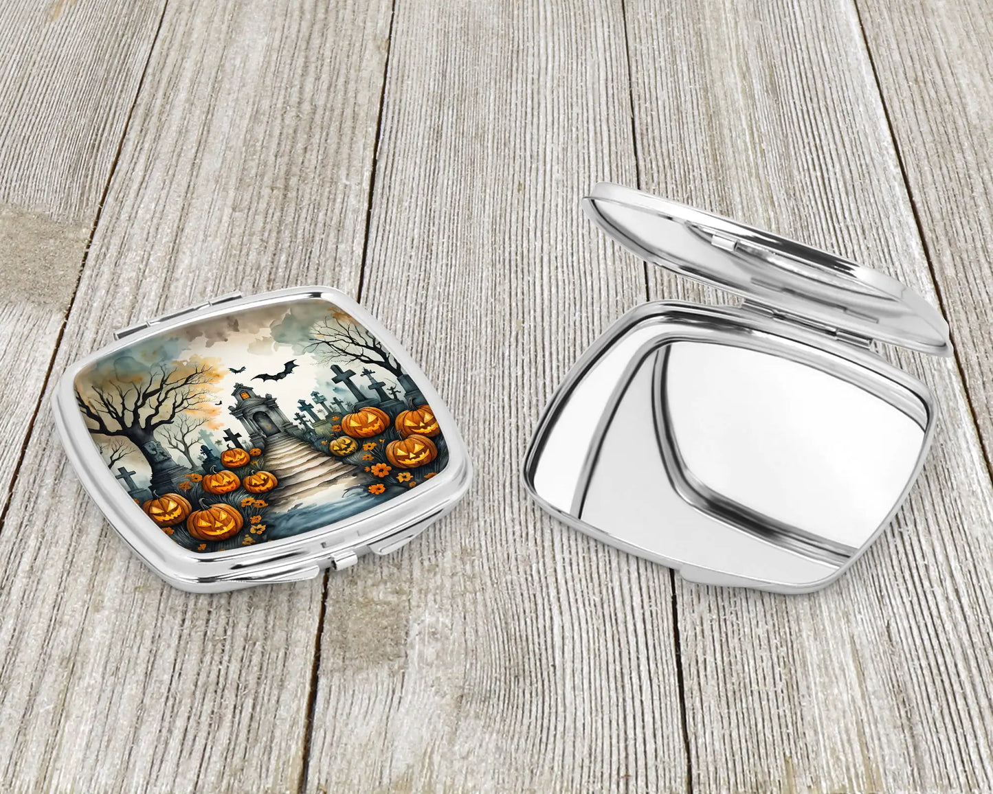Marigold Spooky Halloween Compact Mirror