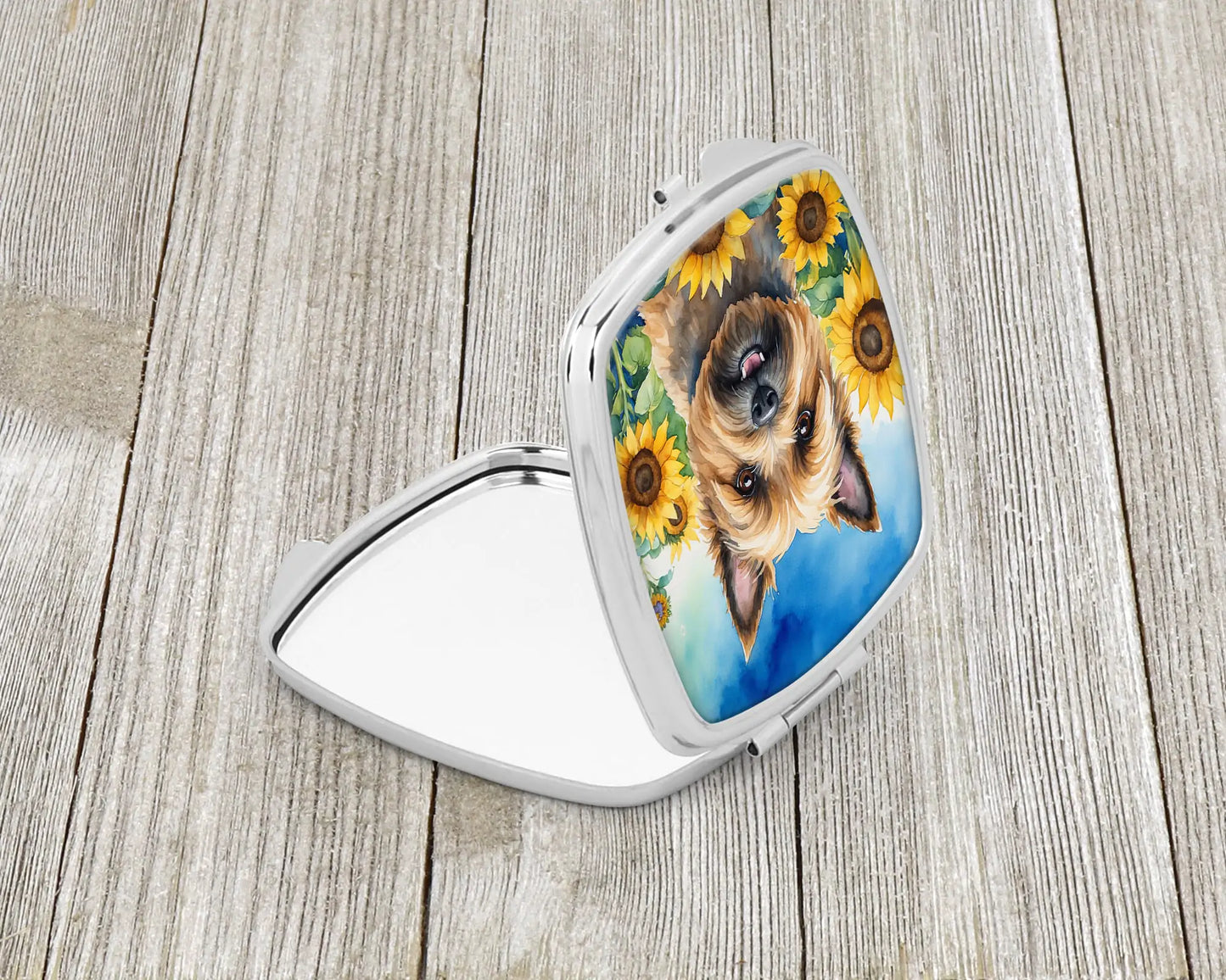 Cairn Terrier in Sunflowers Compact Mirror