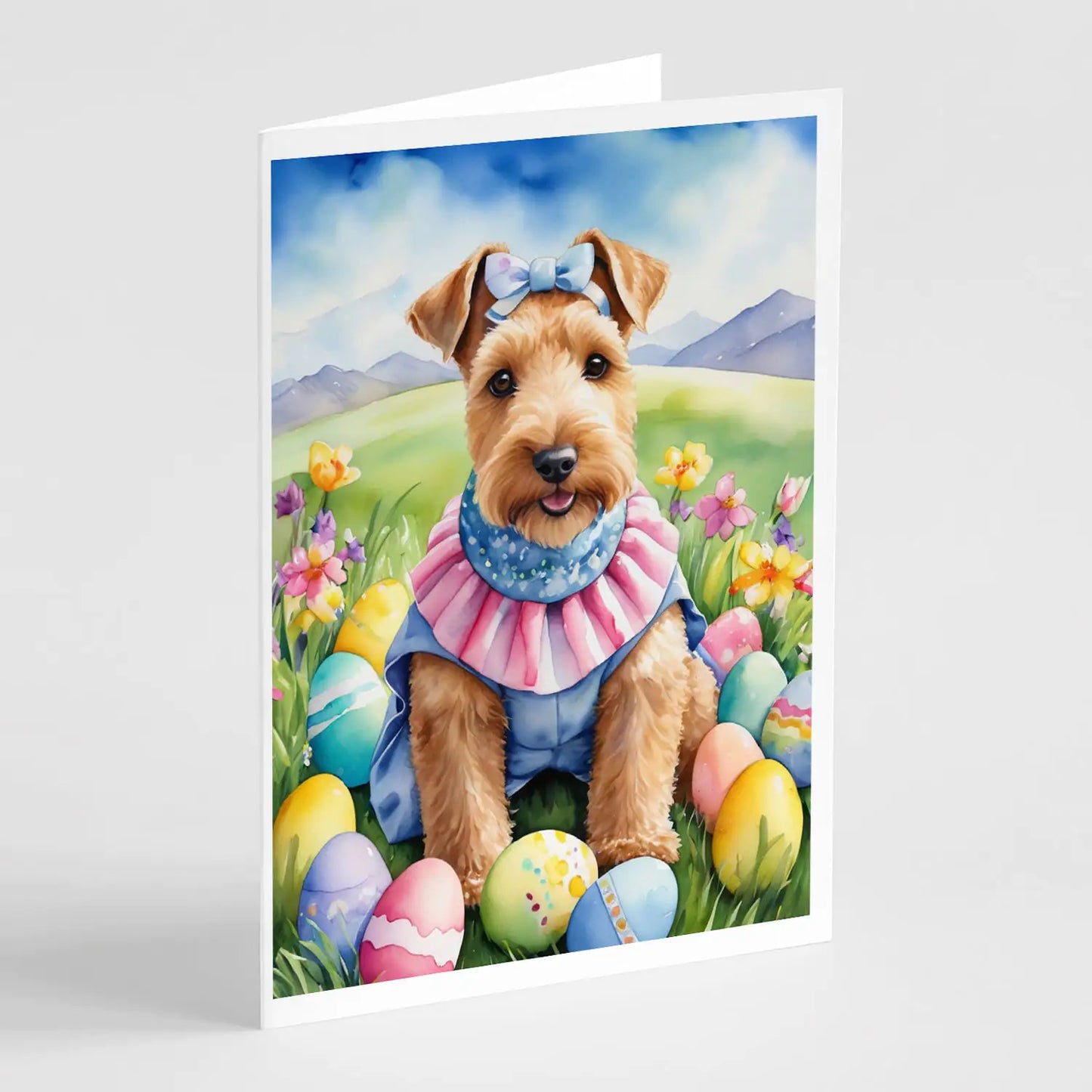 Lakeland Terrier Easter Egg Hunt Greeting Cards Pack of 8