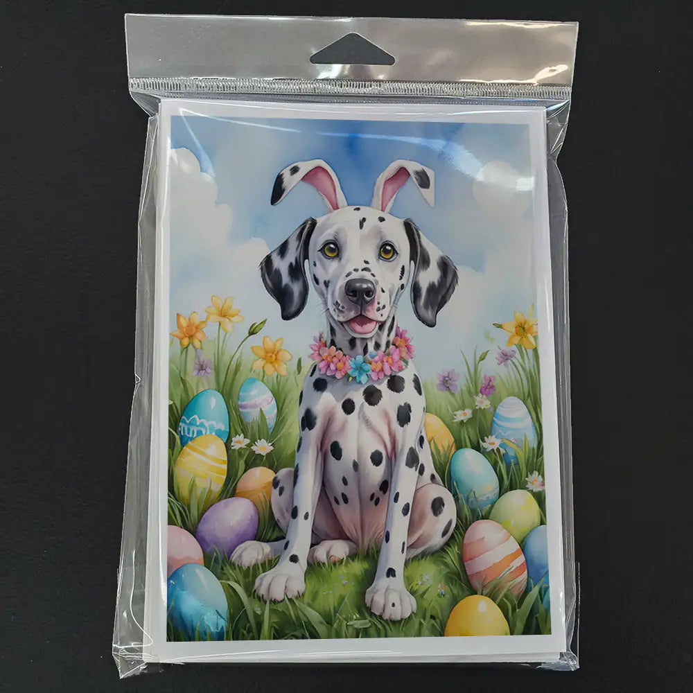 Dalmatian Easter Egg Hunt Greeting Cards Pack of 8