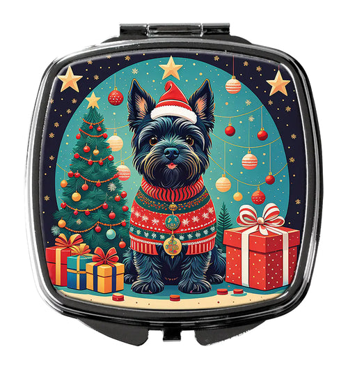 Scottish Terrier Christmas Compact Mirror