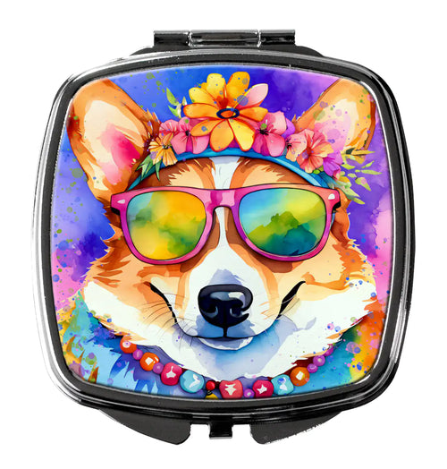 Corgi Hippie Dawg Compact Mirror