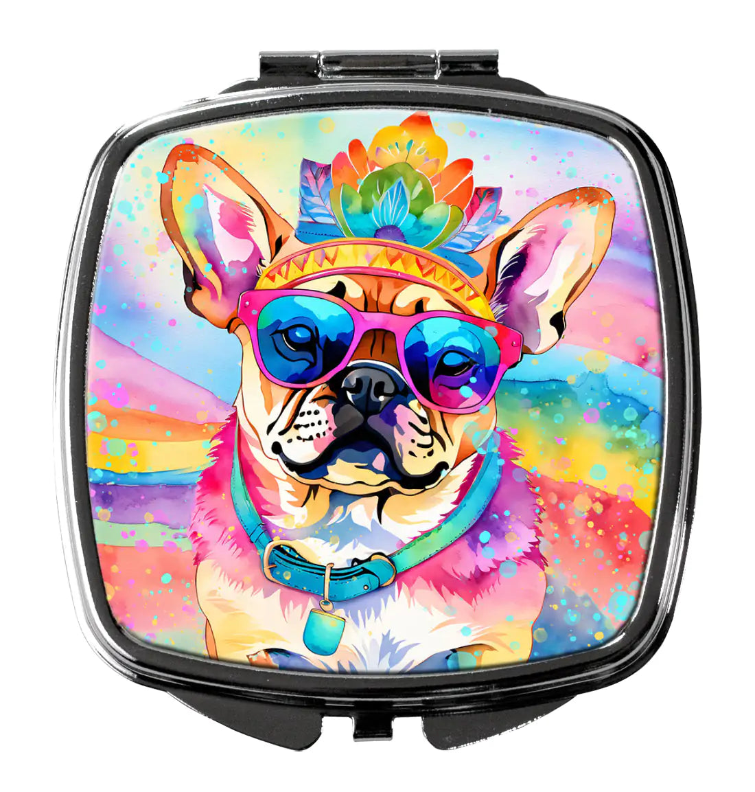 Pug Hippie Dawg Compact Mirror