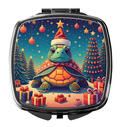 Turtle Christmas Compact Mirror