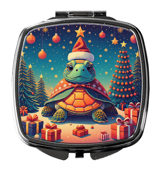 Turtle Christmas Compact Mirror