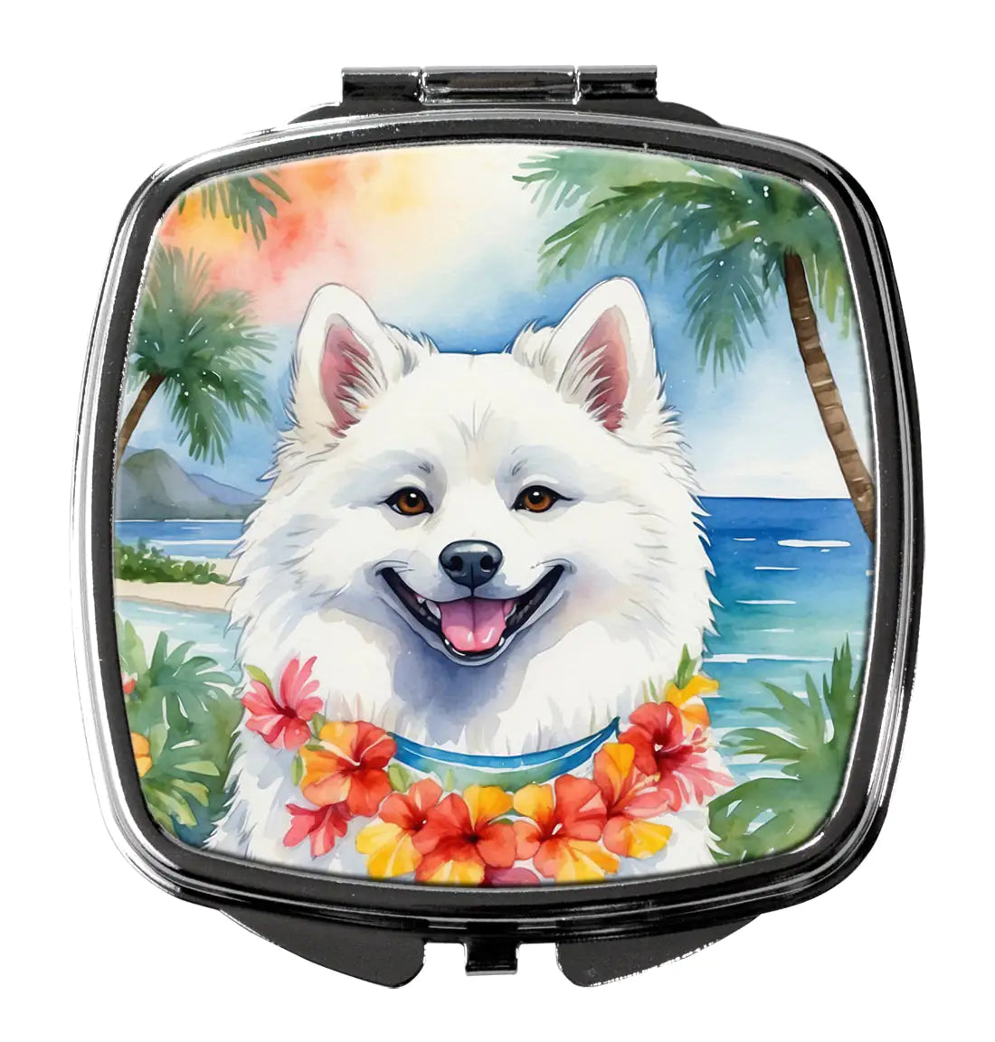 American Eskimo Luau Compact Mirror