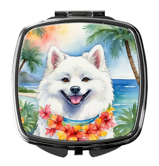 American Eskimo Luau Compact Mirror
