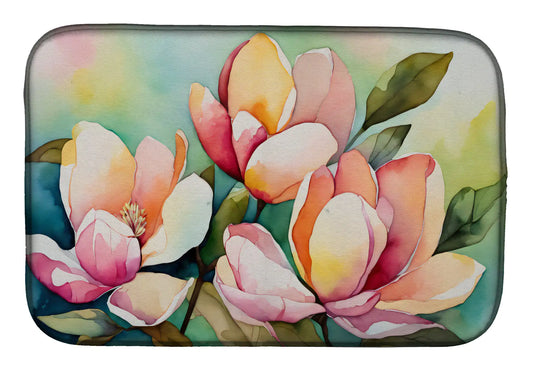 Mississippi Magnolia in Watercolor Dish Drying Mat