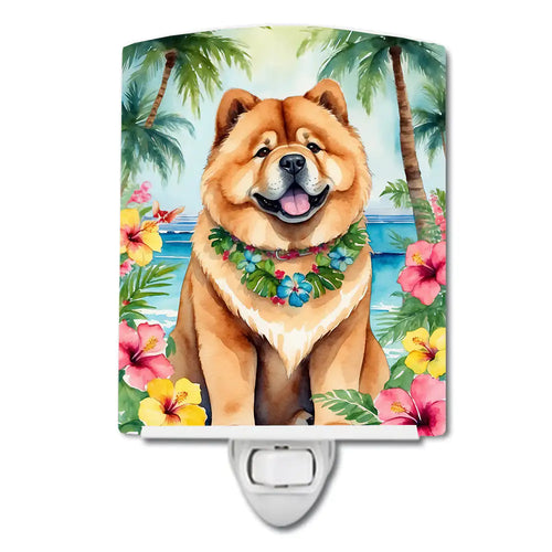 Chow Chow Luau Ceramic Night Light