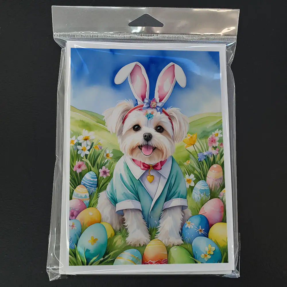 Maltese Easter Egg Hunt Greeting Cards Pack of 8