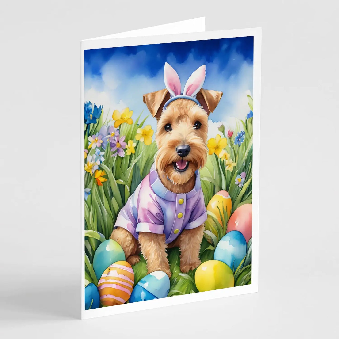 Lakeland Terrier Easter Egg Hunt Greeting Cards Pack of 8