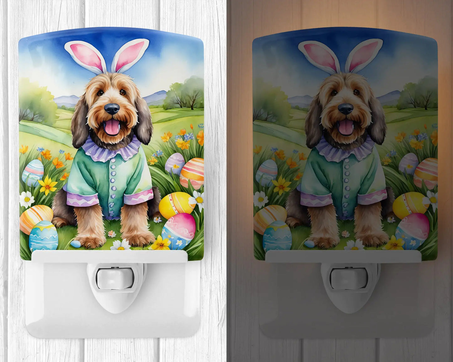 Otterhound Easter Egg Hunt Ceramic Night Light